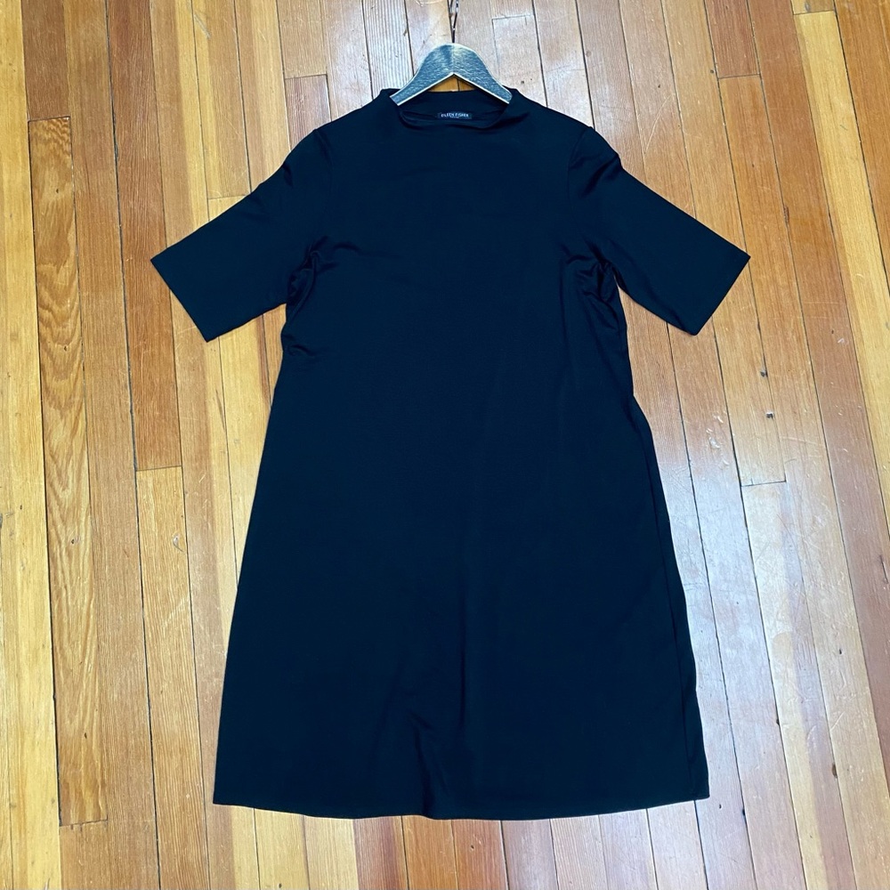 Eileen Fisher Black Shift Dress | Minimalist | Petite M